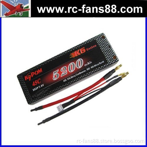 Kypom 7.4V 45C 5200Mah Hard Case Li-polymer Battery for RC Car